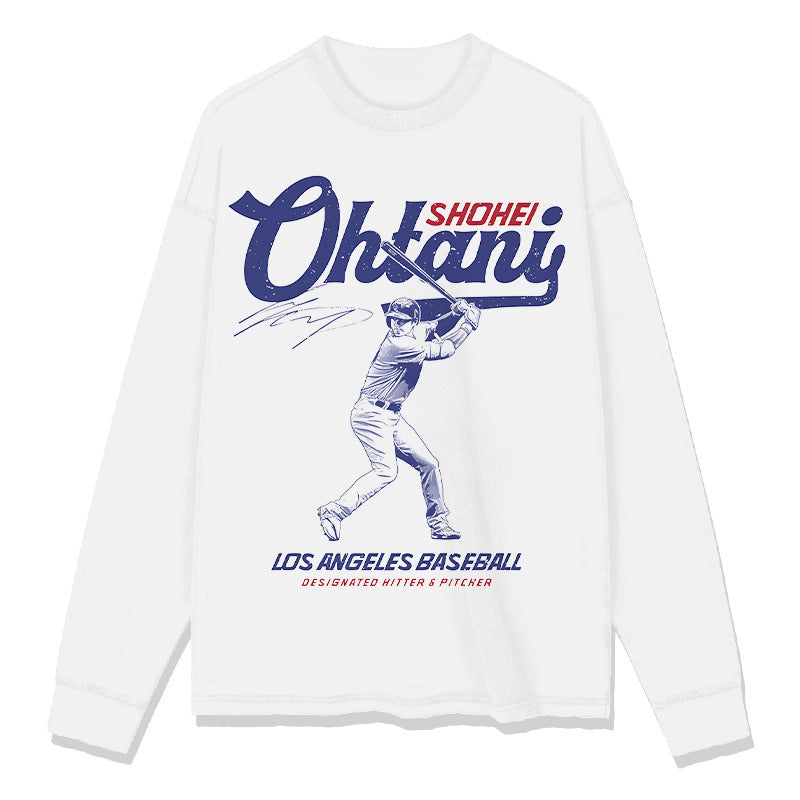 Mens Vintage Football T-Shirt Vintage Shohei Ohtani Printed Short Sleeve T-Shirt Cotton Top