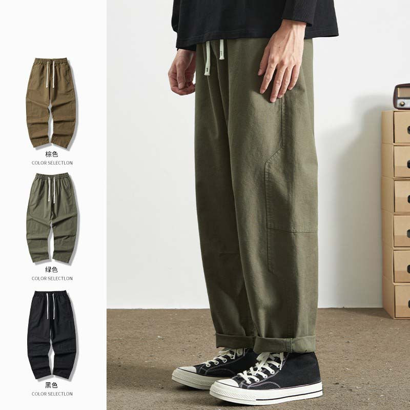 Men Cargo Pants Retro Classic Overalls Men's Spring and Autumn Fashion Brand Straight-Leg Pants