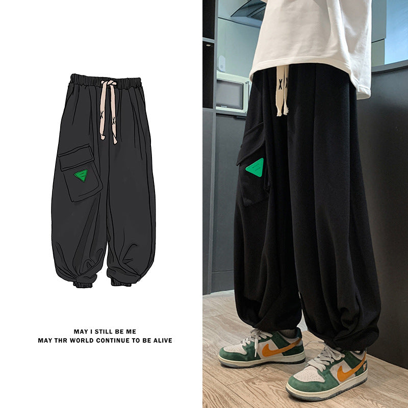 Men Cargo Pants Retro Classic Men's Spring and Autumn Loose Straight Casual Working Pants