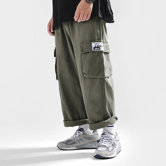 Men Cargo Pants Retro Classic Loose Large Size Spring and Autumn