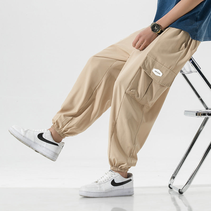 Men Cargo Pants Retro Classic Men's Summer Thin Track Pants Fashion Brand Casual Loose Pants