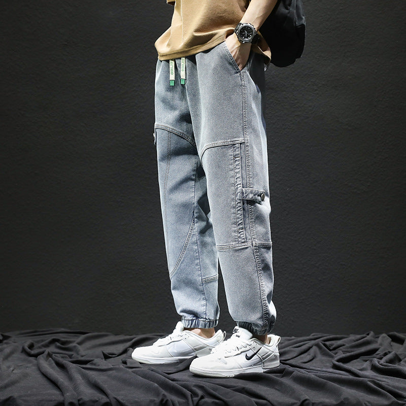 Men Cargo Pants Retro Classic Men's Loose Casual Pants Spring and Autumn Pants