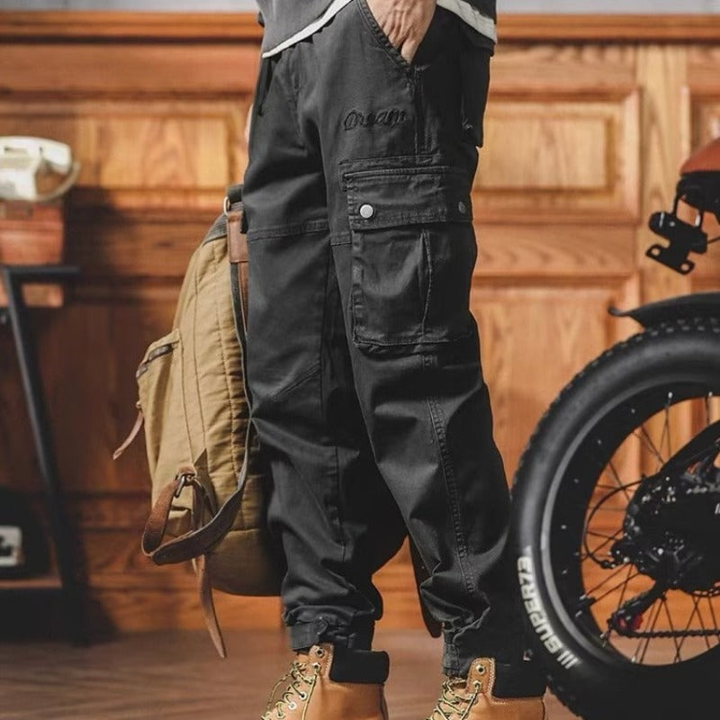 Men Cargo Pants Retro Classic Cargo Pants Spring and Autumn Loose Men's Casual Pants