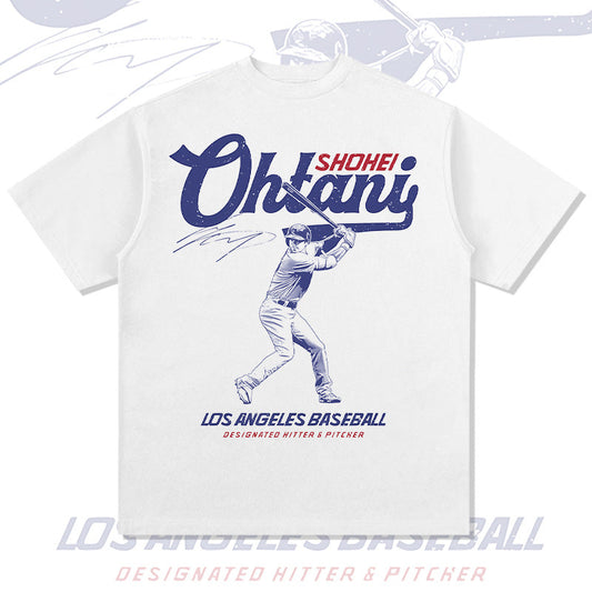 Mens Vintage Football T-Shirt Vintage Shohei Ohtani Printed Short Sleeve T-Shirt Cotton Top