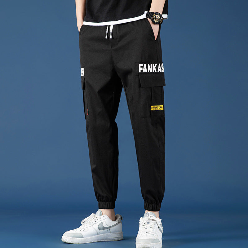 Men Cargo Pants Retro Classic Cotton Overalls Men's Casual Pants Baggy Pants