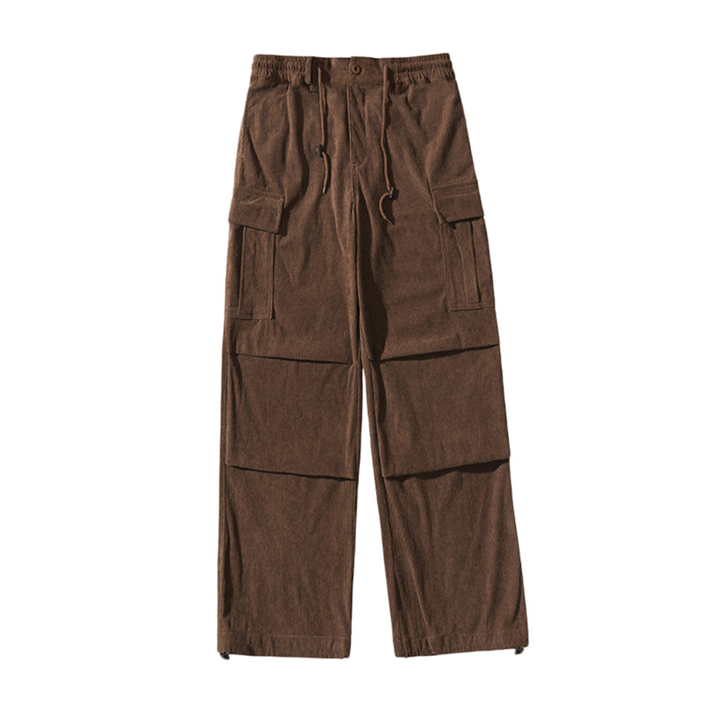 Men Cargo Pants Retro Classic Winter Tide Cargo Pants Men Loose Casual Trousers