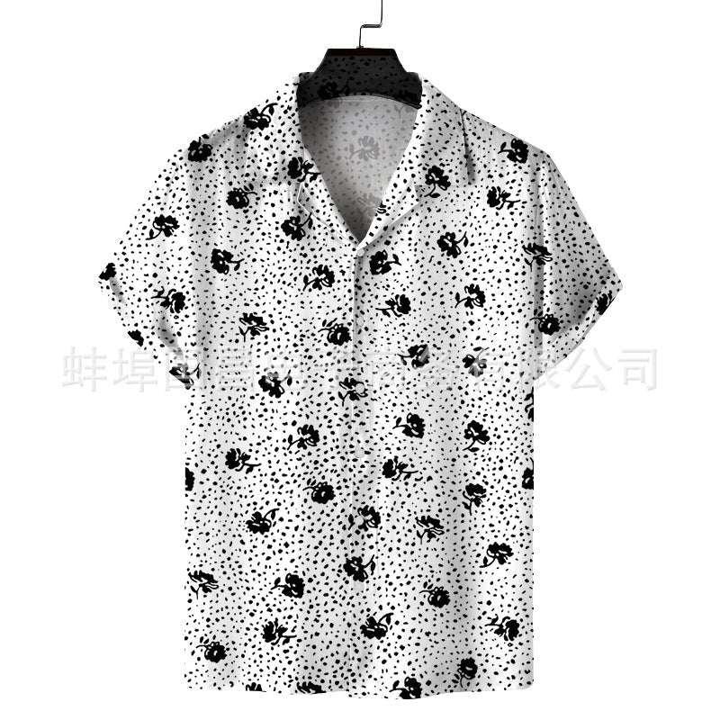 Men Beach Leisure T Shirts Spring Men's Short Sleeve Casual Shirt