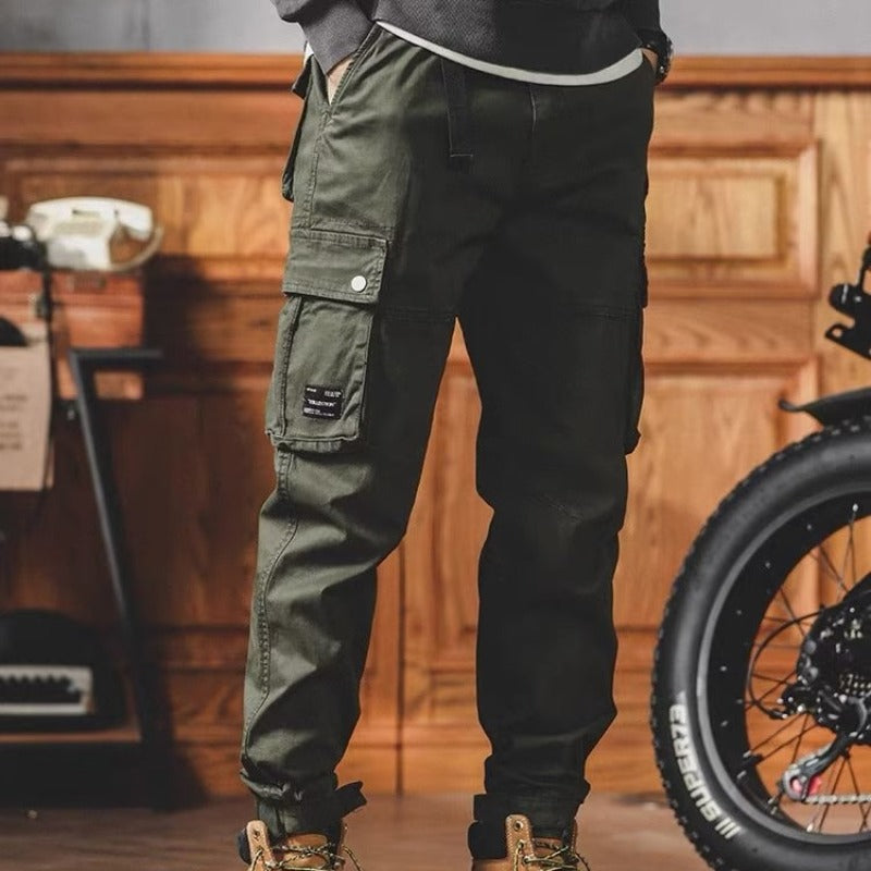 Men Cargo Pants Retro Classic Spring and Autumn Fashion Brand Men's Wide Pants Men's Casual Pants