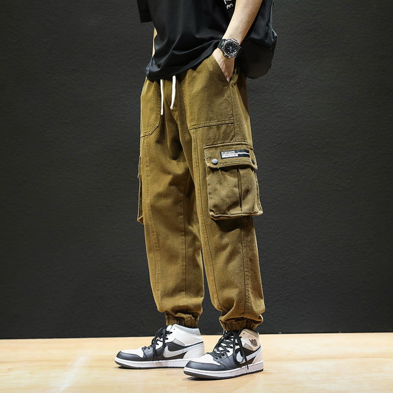 Men Cargo Pants Retro Classic Men's Spring Loose Casual Pants