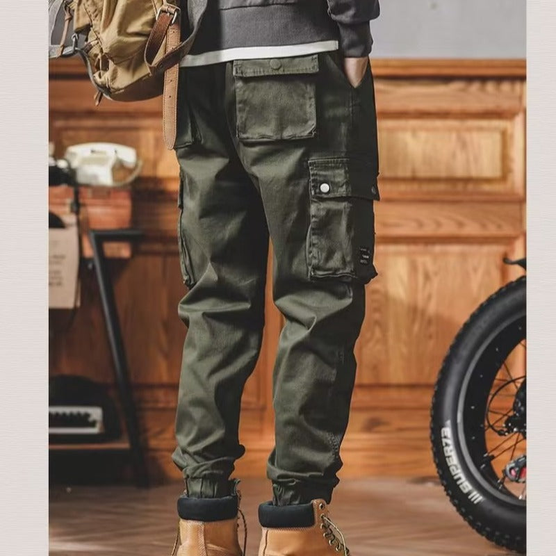 Men Cargo Pants Retro Classic Spring and Autumn Fashion Brand Men's Wide Pants Men's Casual Pants