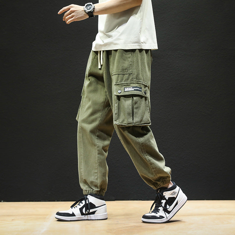 Men Cargo Pants Retro Classic Overalls Men's Spring Loose Casual Pants Men