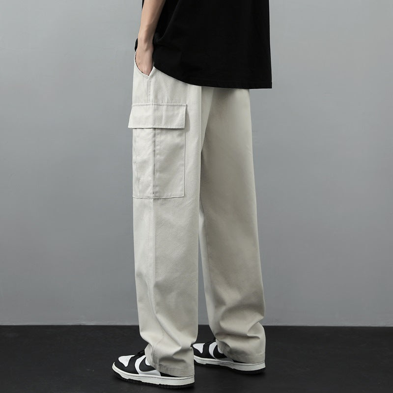 Men Cargo Pants Retro Classic Cargo Pants Men Spring Autumn Loose Casual Trousers