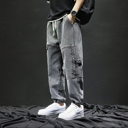 Men Cargo Pants Retro Classic Men's Loose Casual Pants Spring and Autumn Pants