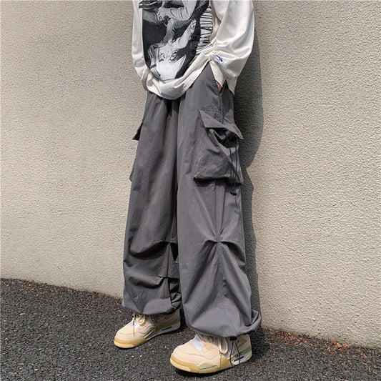 Men Cargo Pants Retro Classic Workwear Casual Trousers Men's Spring and Autumn Loose Straight