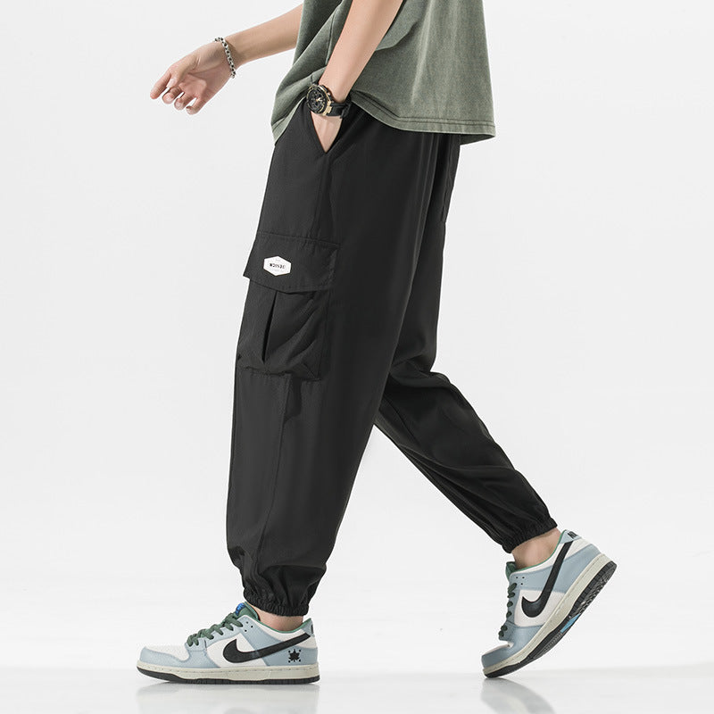 Men Cargo Pants Retro Classic Men's Summer Thin Track Pants Fashion Brand Casual Loose Pants